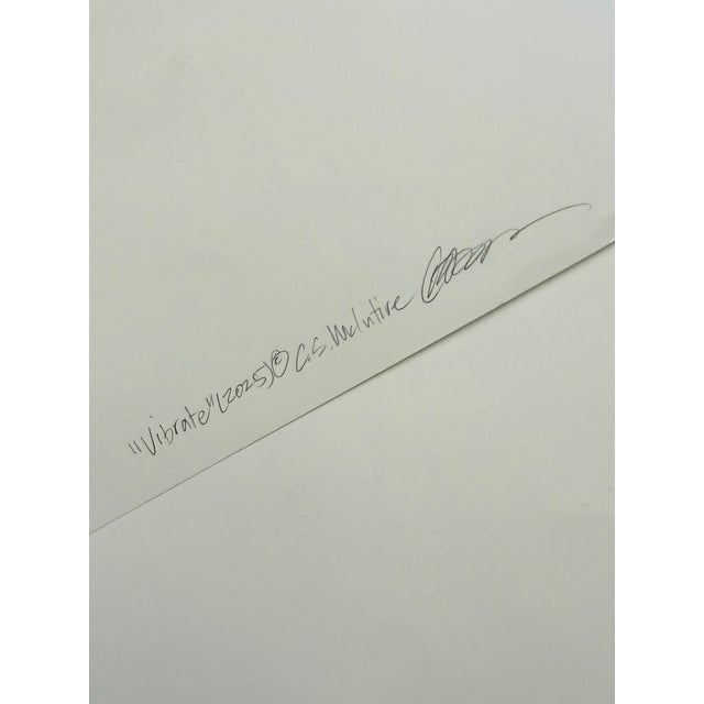 2020s "Vibrate" Original Contemporay Abstract Painting on Paper For Sale - Image 5 of 5