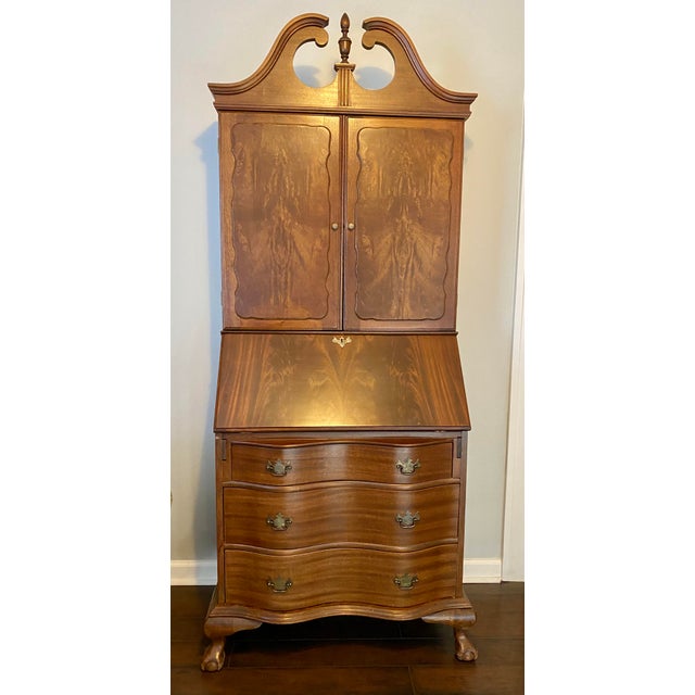 Antique Mahogany Secretary Desk And Hutch Chairish