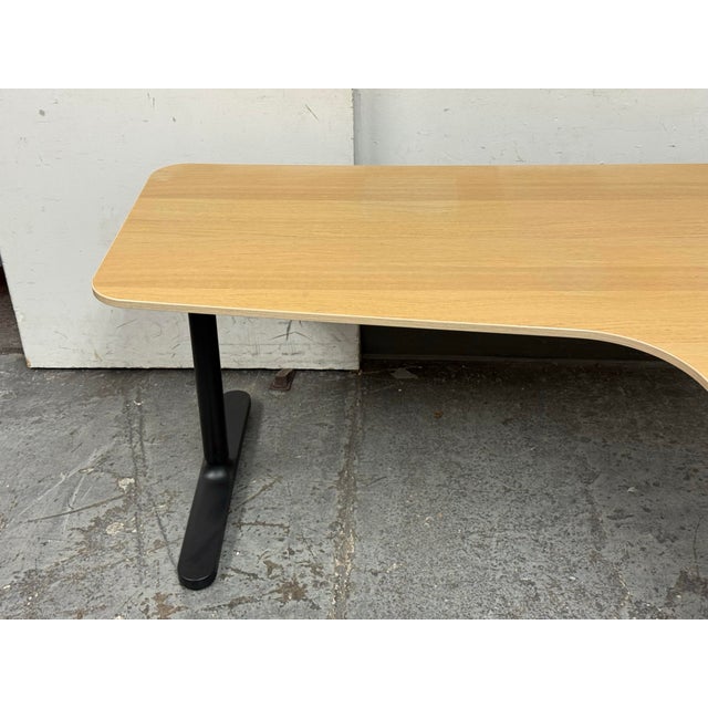 Wood Ikea Bekant Corner Desk For Sale - Image 7 of 12