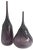 Early 21st Century 24 + In. Murano Style Purple White Applied Black Swirl Bulbous Art Glass Vase Set of 2 For Sale - Image 5 of 14