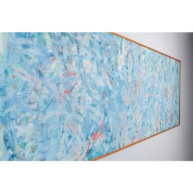 Pink Large Abstract Composition, 1980s, Oil on Canvas For Sale - Image 8 of 14