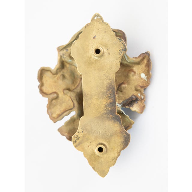 Early 20th Century Antique Early 20th Century Brass Grape Cluster & Leaf Door Knocker For Sale - Image 5 of 6