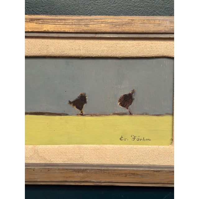 Evert Färhm, Scanian Landscape, 1950s, Oil Painting on Panel, Framed For Sale - Image 4 of 14