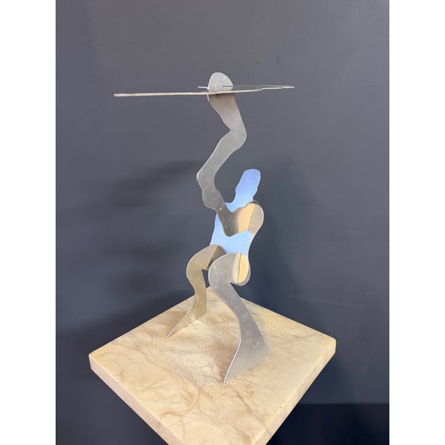 William King 1970s “The Test” by William Dickey King – Aluminum Figural Sculpture Mid Century For Sale - Image 4 of 8