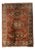 Antique Wool Rug with Designs on Red Background, 1900s For Sale