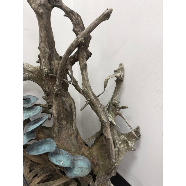 Vintage Copper and Driftwood Naturalistic Fountain For Sale - Image 14 of 17