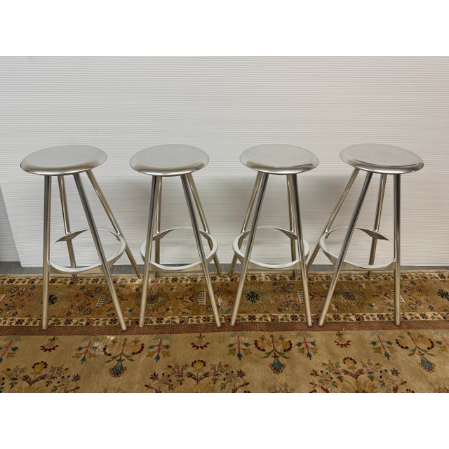 Design Plus Gallery presents a Set of Four Jamaica Bar Stools by Pepe Cortes for Knoll. The Jamaica stools are made of...