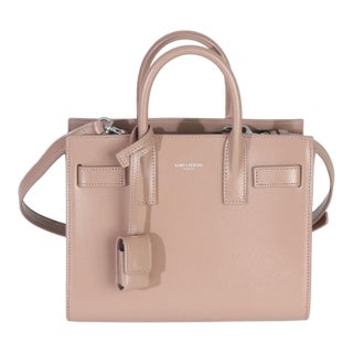 Beige Smooth Leather Nano Classic Sac De Jour For Sale