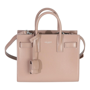 Beige Smooth Leather Nano Classic Sac De Jour