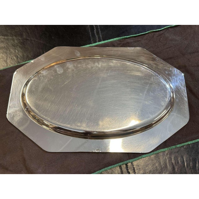 Christofle silver-plated metal tray, Villars pattern This piece has an attribution mark, I am sure that it is completely...