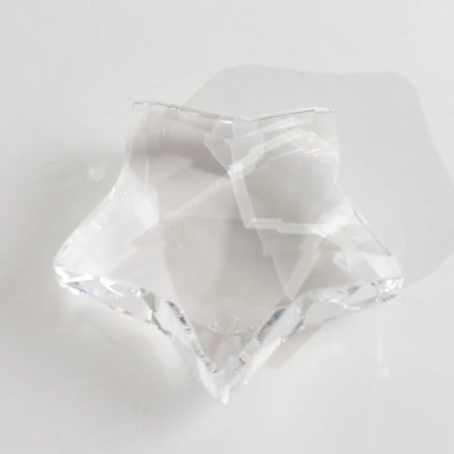 1990s Rosenthal Crystal Faceted Star Paperweight For Sale - Image 5 of 8