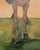 Ira Yeager 20th C. Corfu Woman on Donkey Oil Canvas Painting 6 Ft For Sale - Image 9 of 18