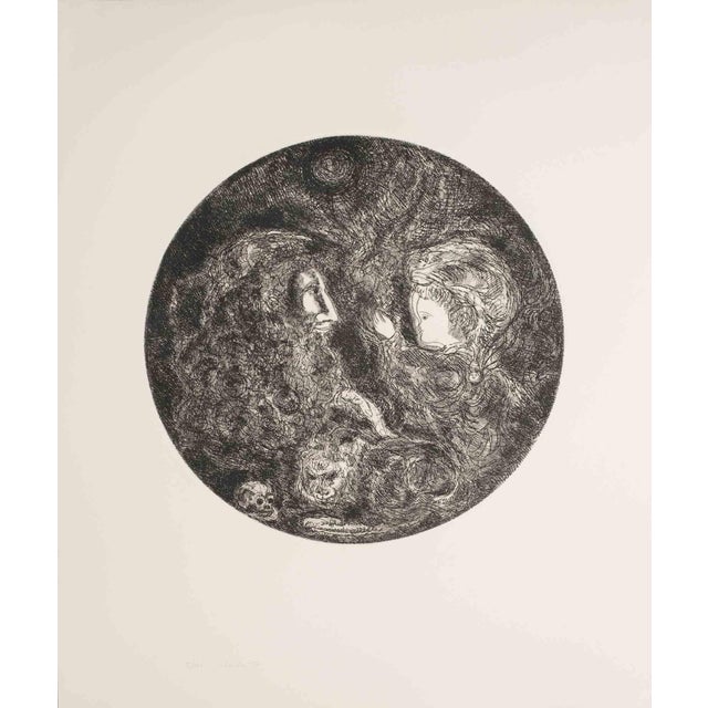 Moses is an artwork realized by Gianpaolo Berto, 1974. Etching, 60 x 50 cm. Edition 18/40, Dated 74' in the lower left...