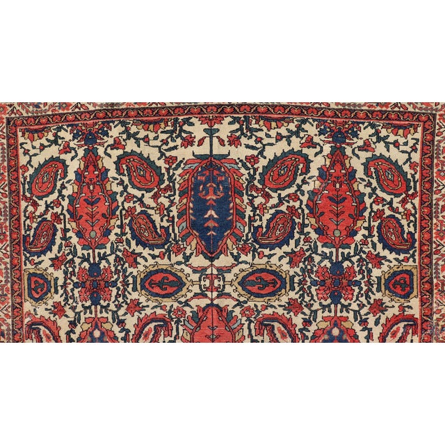 Antique Persian Fine Mission Malayer Rug in Ivory, Red, Blue, Brown 4'2"x6'1" For Sale In Atlanta - Image 6 of 10
