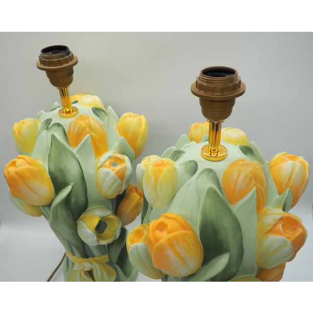Vintage Tulip Table Lamps from Benab, Sweden, 1990s, Set of 2 For Sale - Image 6 of 13