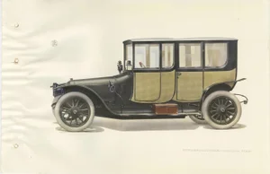 Panhard Et Levassor Double Coupe Conduite Car, 1914, Paper