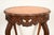 Romweber Style French Provincial Louis XV Carved Walnut and Satinwood Inlaid Marquetry Side Table, Circa 1930s For Sale - Image 9 of 14