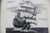 Black Vintage Pen and Ink Clipper Sailing Ship Framed Art Signed by Artist Sailboat Black and White Small For Sale - Image 8 of 11