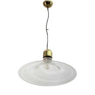 Mid-Century Modern Pendant Lamp in Spiral Murano Glass, Italy, 1970s For Sale