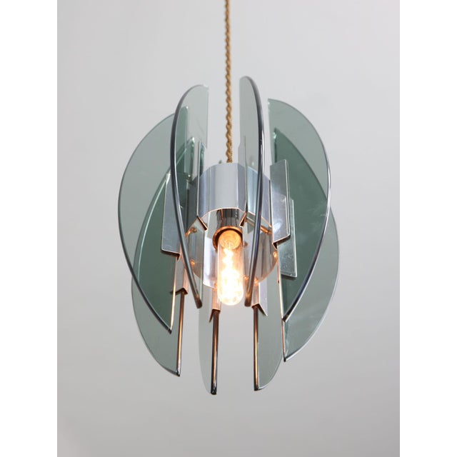 Italian Space Age Acrylic Glass Pendant Lamp, 1970s For Sale - Image 14 of 16