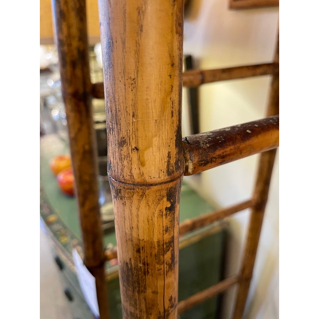 19th Century French Bamboo Folding Double Library Ladder For Sale - Image 9 of 18