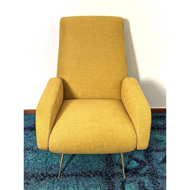 Mid-Century Modern Vintage Armchair attributed to Marco Zanuso, Italy, 1960s For Sale - Image 3 of 16
