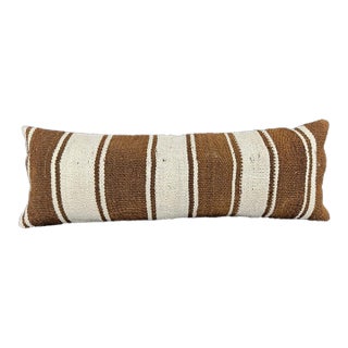 Turkish Hemp Pillow Cushion Natural Beige Brown Cushion Cover 14x40 For Sale