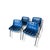 Mid-Century Royal Blue Polo Dining Chairs from Robin Day, 1970s, Set of 4 For Sale - Image 4 of 7