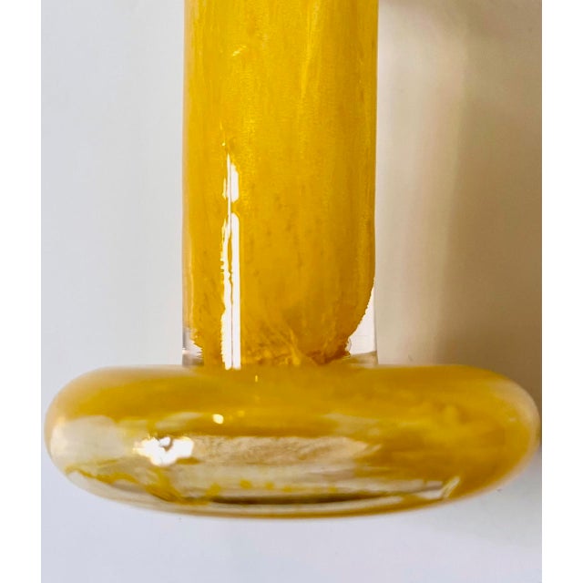 Circa 1975 Kaj Franck Finish Modern Yellow Glass Goblet For Sale In New York - Image 6 of 10