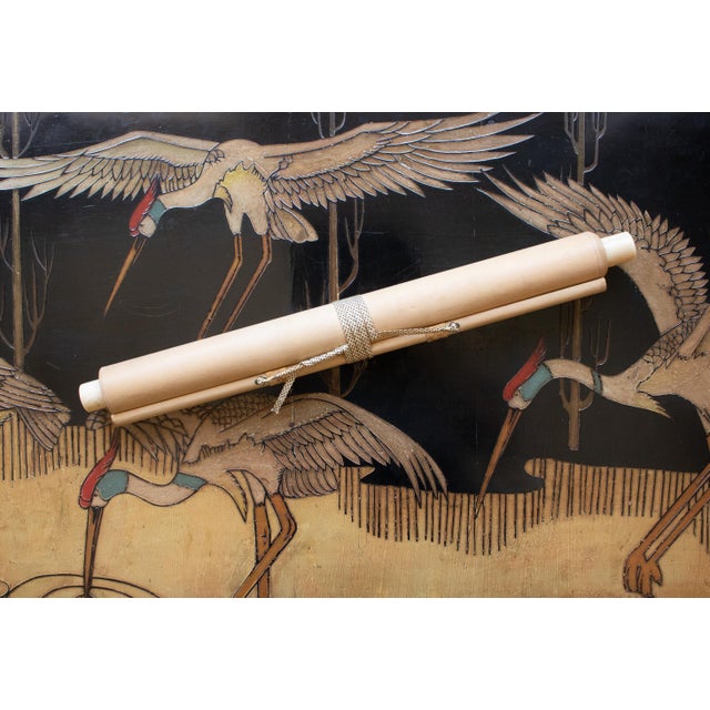 Nishii Shōdō "White Hawk on a Pine Tree", Late Meiji to Early Showa Large Scroll Painting For Sale - Image 14 of 18