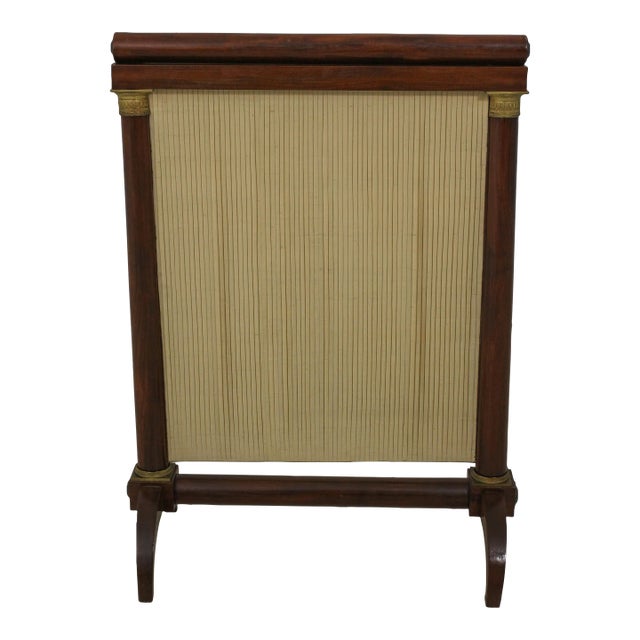 Antique French Empire Bronze Mounted Firescreen For Sale