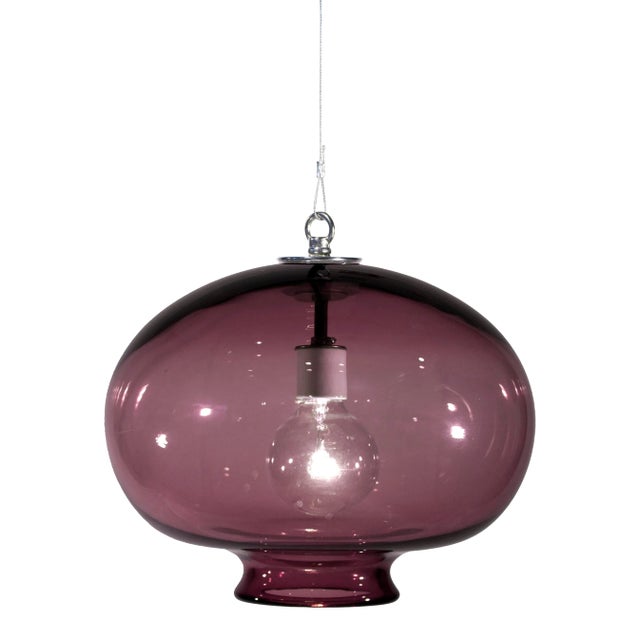 Lyra Pendant Light from the Versuvius Collection in Amethyst For Sale
