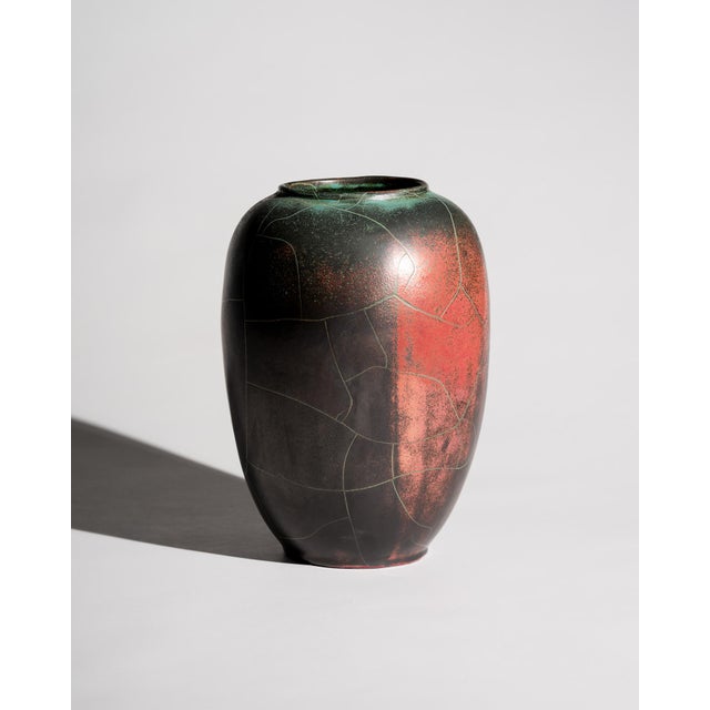 Art Deco Bauhaus Copper Glazed Studio Ceramic Vases by Paul Dresler Grootenburg, Germany, 1940s, Set of 2 For Sale - Image 9 of 18