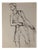 Evelyne Luez, Depicting a Mans Face, 20th Century, Drawing on Paper For Sale