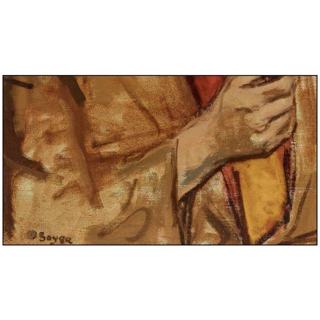 Portraiture Mid 20th Century Portrait of Artist Frank Kleinholz, Moses Soyer For Sale - Image 3 of 5