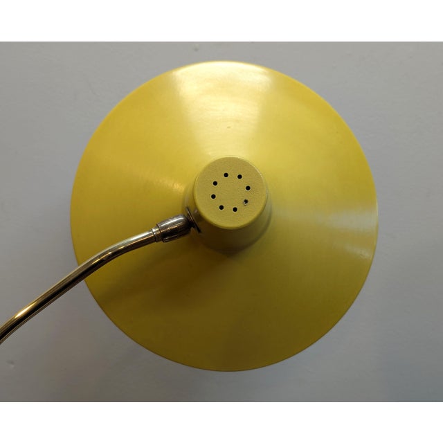 Yellow Mid Century Modern German Articulating Table Lamp Attributed Sis Leuchten For Sale - Image 8 of 13