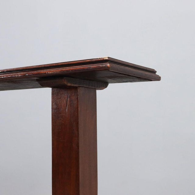 Console Table in Walnut-Stained Oak For Sale - Image 4 of 8