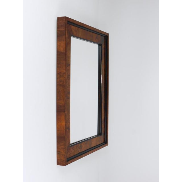 Antique Biedermeier Square Walnut Wall Mirror, Vienna, 1850s For Sale - Image 13 of 18