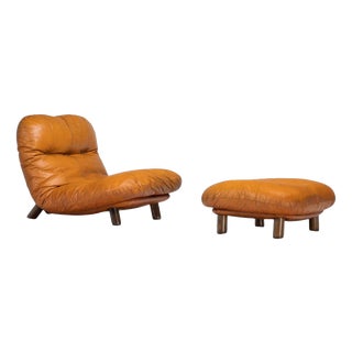 Insa Lounge Chair and Ottoman by E. Cobianchi, Italy, 1970s For Sale