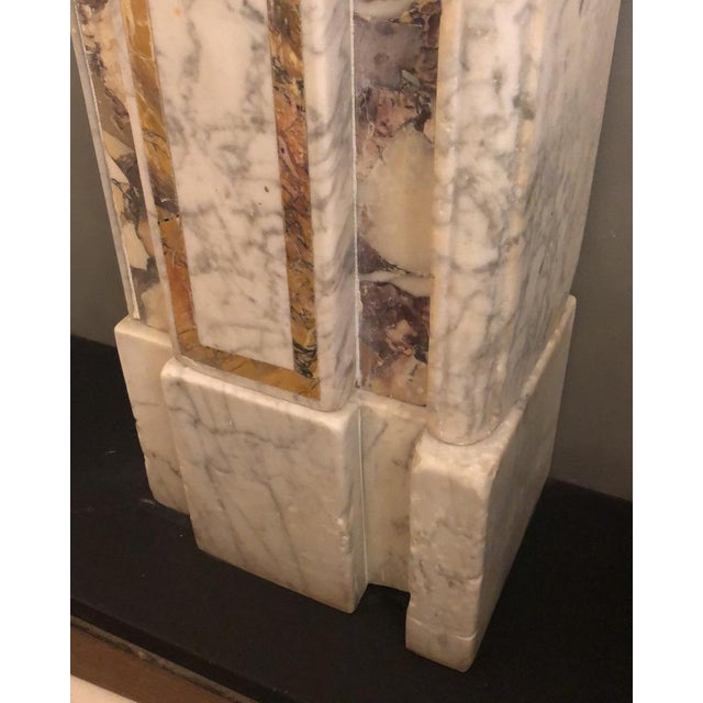 White Antique Irish Georgian Fireplace Mantel in Marble For Sale - Image 8 of 12