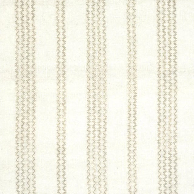 Wavy embroidered stripes on a hand-woven linen ground make this loose, gauzy sheer alluringly distinctive. Subtle...