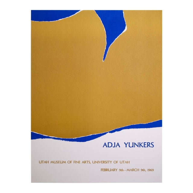 Adja Yunkers Utah Museum of Fine Art Lithographic Exhibition Poster Unframed '69 For Sale