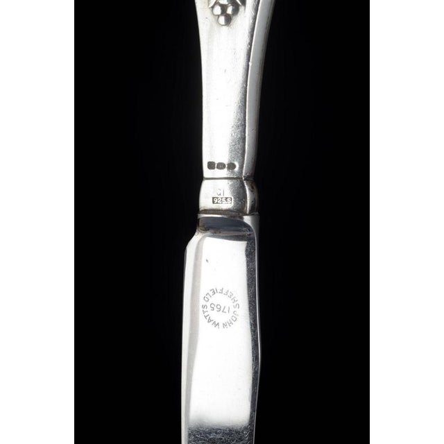 1930s Fruit Knives in Sterling Silver and Fuchsia Pattern by Georg Jensen, 1930s, Set of 3 For Sale - Image 5 of 6