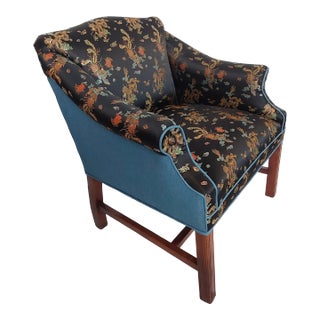 Diminutive Chinoiserie Newly Re-Upholstered Chippendale Armchair For Sale