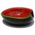 Murano Vintage Murano Half Red Green Gold Flecks on Black Italian Art Glass Heart Shape Decorative Bowl For Sale - Image 4 of 10
