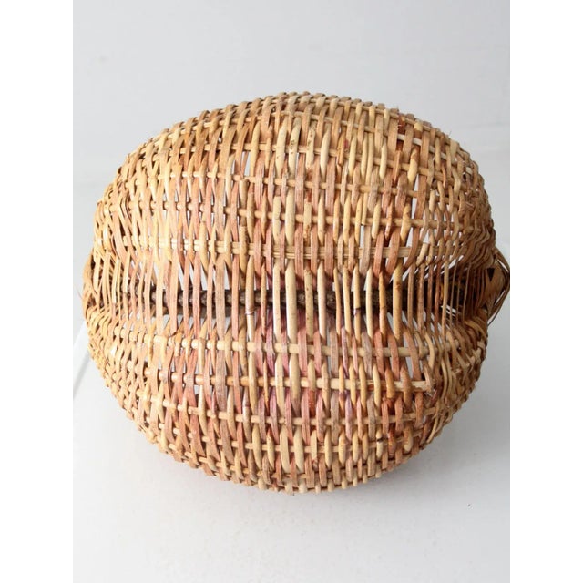 Vintage Rustic Buttocks Basket For Sale - Image 10 of 11