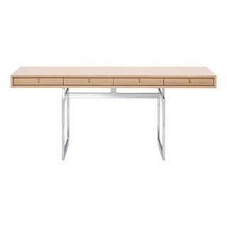 Stainless Steel and White Stained Oak Office Desk by Bodil Kjaer for Karakter For Sale