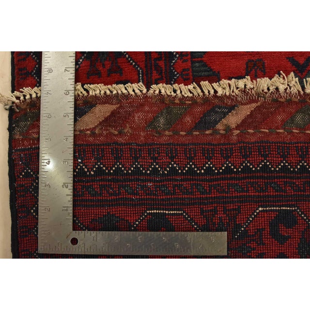 Turkmen Runner 2’8” X 9’6” Red Wool Tribal Hand-Knotted Oriental Rug For Sale - Image 12 of 12