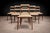 Set of Six Chairs in Hardwood & Beige Leather, Unknown, 1950s For Sale In New York - Image 6 of 12