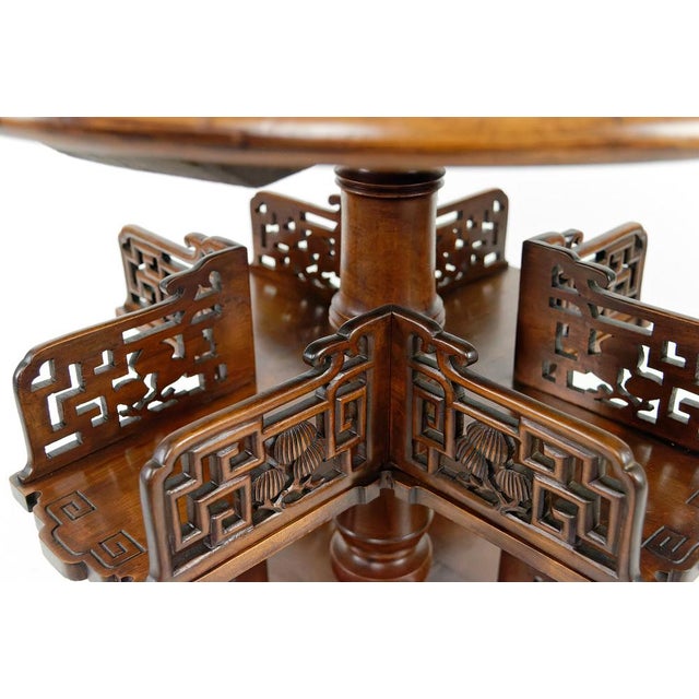 Japanese Bookcase Pedestal Table attributed to Gabriel Viardot, France, 1880s For Sale - Image 9 of 17